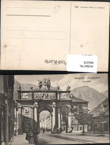 665219,Innsbruck Triumphpforte Rumerspitze i. Hintergrund