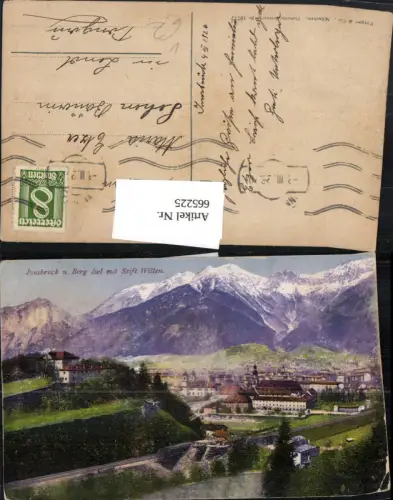 665225,Innsbruck u. Berg Isel mit Stift Wilten pub Purger Co 10777