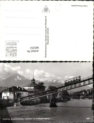 665252,Foto Ak Innsbruck Hungerburgbahn Talstation mit Nockspitze