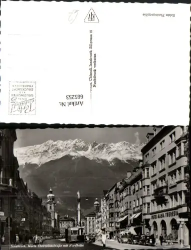 665253,Foto Ak Innsbruck Maria Theresienstraße mit Nordkette Straßenbahn