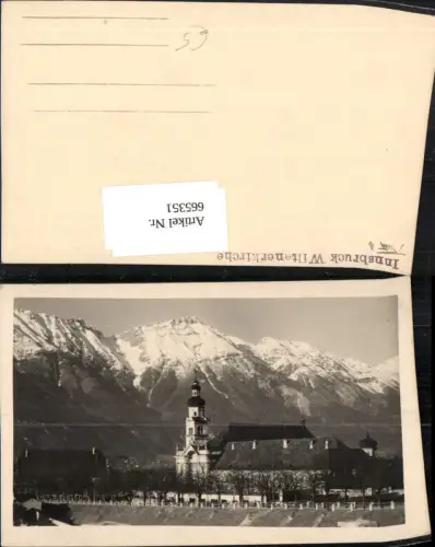 665351,Foto Ak Innsbruck Wiltenerkirche Stift Wilten