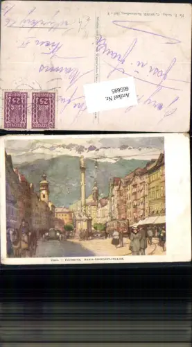 665695,Künstler AK Innsbruck Maria Theresienstraße