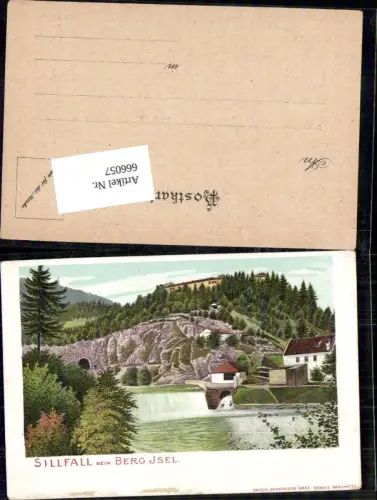 666057,Lithographie Innsbruck Sillfall Berg Isel pub Senefelder