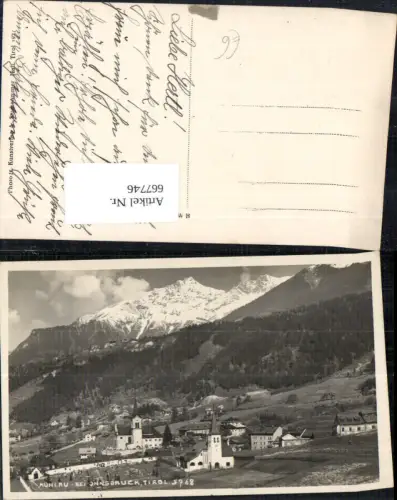 667746,Foto Ak Mühlau Innsbruck Ansicht mit Kirchen