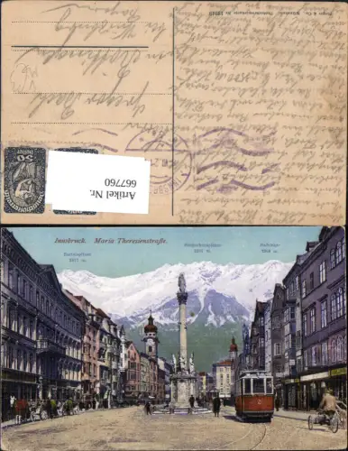 667760,Innsbruck Maria Theresienstraße Straßenbahn Annasäule pub Purger Co 12249