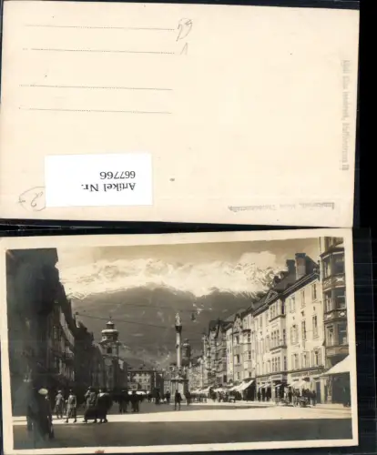 667766,Foto Ak Innsbruck Maria Theresienstraße Annasäule pub Adolf Künz