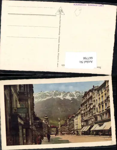 667798,Foto Ak Innsbruck Maria Theresienstraße m. Nordkette