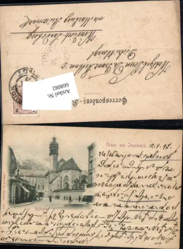 668082,Gruss aus Innsbruck Hofkirche pub Stengel e Co. 3907