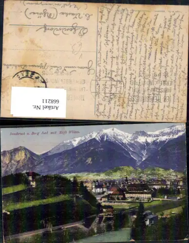 668211,Innsbruck u. Berg Isel u. Stift Wilten pub Purger Co 10777
