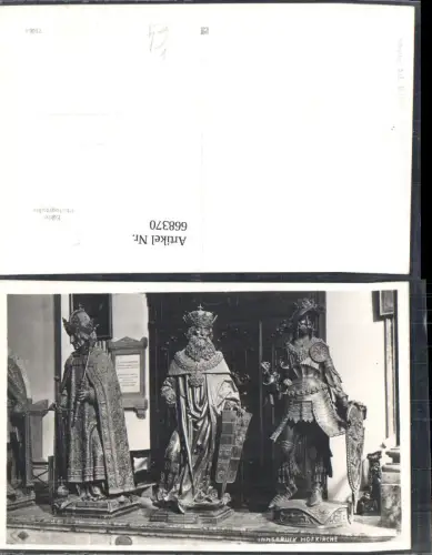 668370,Foto Ak Innsbruck Hofkirche Statuen Ritter Rüstung pub Ad. Künz