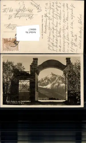 668417,Foto Ak Innsbruck Igls Ausblick v. Sanatorium auf den Serles
