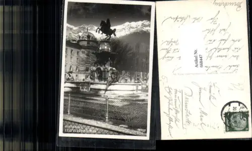 668447,Foto Ak Innsbruck Leopoldsbrunnen Brunnen pub Ad. Künz