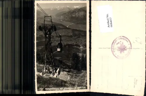 668457,Foto Ak Innsbruck Patscherkofel Seilbahn geg. Zugspitze Gondel pub Much Heiss 597