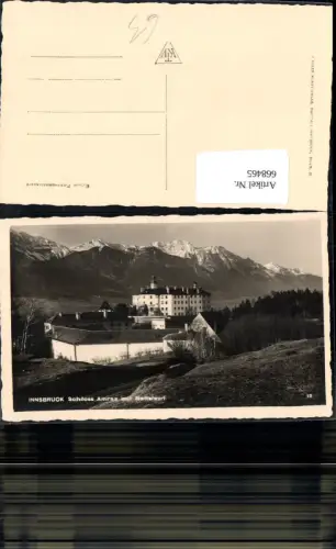 668465,Foto Ak Innsbruck Schloss Ambras mit Bettelwurf