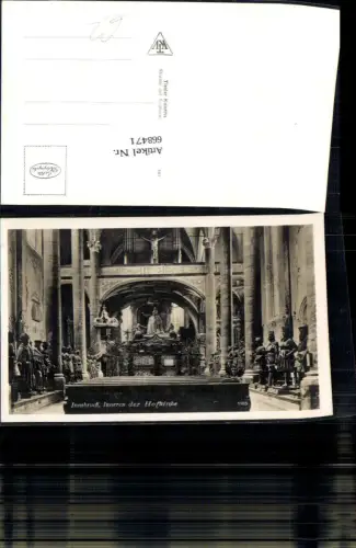 668471,Foto Ak Innsbruck Inneres d. Hofkirche Statuen Ritter Rüstung