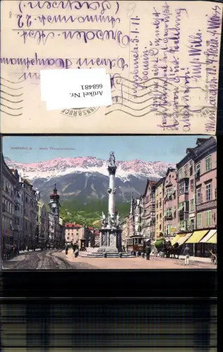 668481,Innsbruck Maria Theresienstraße Annasäule Straßenbahn
