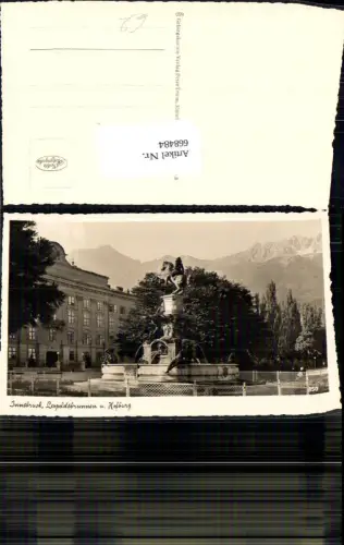 668484,Foto Ak Innsbruck Leopoldsbrunnen u. Hofburg Brunnen