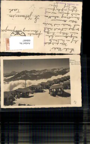 668497,Foto Ak Innsbruck Station Seegrube mit Stubaiern Winteransicht pub Leo Stainer