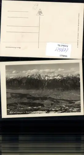 668621,Foto Ak Blick auf Innsbruck m. Zugspitze u. Nordkette