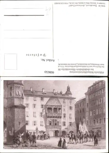668650,Künstler Ak Innsbruck Goldenes Dachl