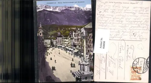 668898,Innsbruck Maria Theresienstraße mit Nordkette Annasäule