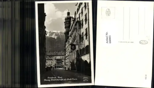 668903,Foto Ak Innsbruck Herzog Friedrichstraße mit Stadtturm Goldenes Dachl