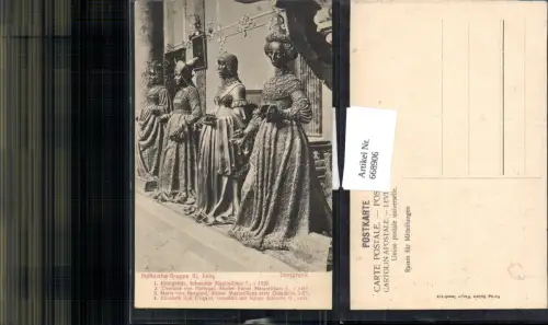 668906,Innsbruck Hofkirche Statuen Gruppe III links Kunigunde Eleonore Maria Elisabeth