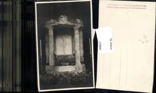 668937,Foto Ak Foto Ak Innsbruck Josef Schraffl Grab Denkmal pub Richard Müller