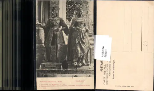 668991,Innsbruck Hofkirche Gruppe IV rechts Statuen