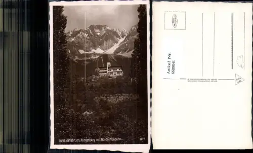 668996,Foto Ak Innsbruck Hotel Mariabrunn Hungerburg u. Nordkettenbahn