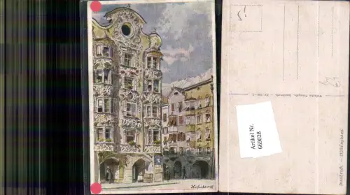 669028,Künstler Ak Hofecker Innsbruck Hölblinghaus