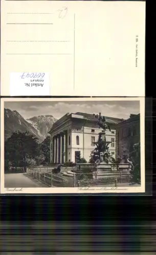 669047,Innsbruck Stadttheater mit Leopoldsbrunnen Theater