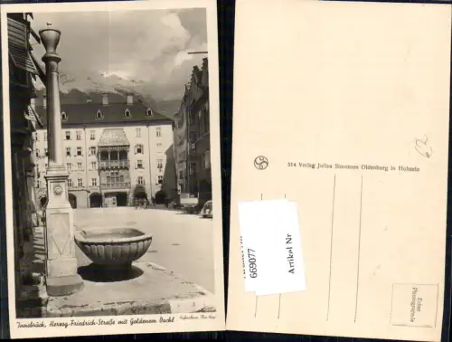 669077,Foto Ak Innsbruck Herzog-Friedrich-Straße mit Goldenem Dachl Brunnen