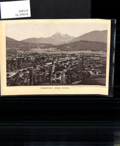 675499,Photo-Lithographie Innsbruck Ottmar Zieher 1900 aufgeklebt