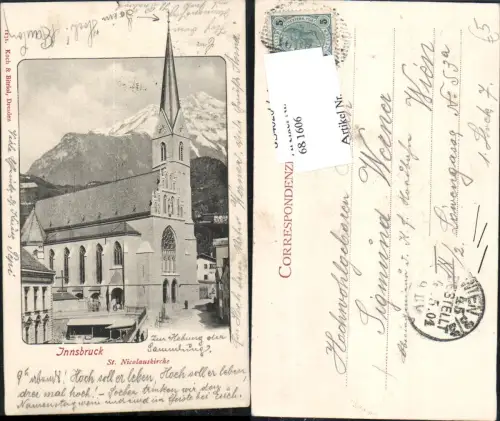 681606 Innsbruck St. Nikolaus Nikolauskirche 1900