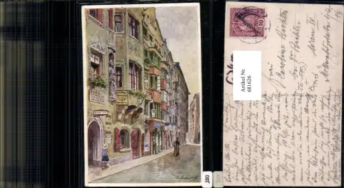 681626 tolle Künstler AK E.F. Hofecker Innsbruck Hofgasse