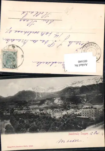 681640 tolle AK Innsbruck Saggen 1901 pub Stengel e Co. 20426