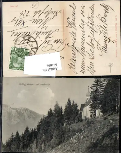681662 tolle AK Innsbruck Heilig-Wasser b. Igls pub Redlich 382