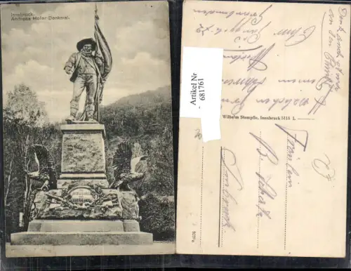 681761 Innsbruck Berg Isel Andreas Hofer Denkmal pub Stempfle 5115 L