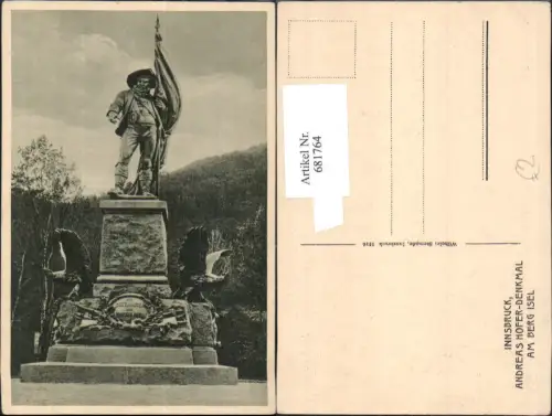 681764 Innsbruck Berg Isel Andreas Hofer Denkmal pub Stempfle 1516