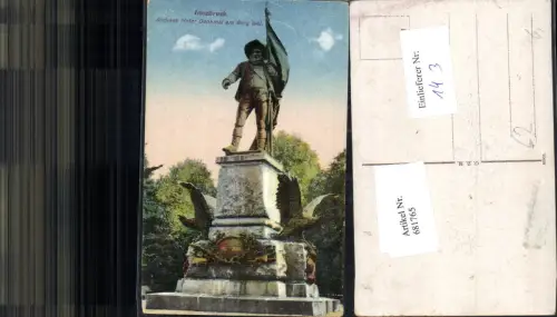 681765 Innsbruck Berg Isel Andreas Hofer Denkmal