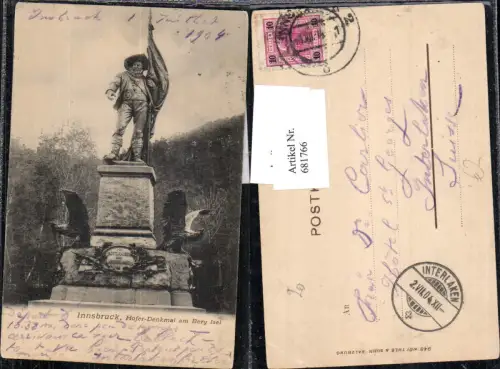 681766 Innsbruck Berg Isel Andreas Hofer Denkmal