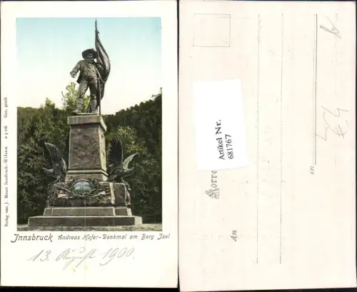 681767 Innsbruck Berg Isel Andreas Hofer Denkmal
