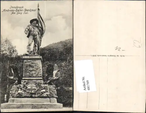 681769 Innsbruck Berg Isel Andreas Hofer Denkmal pub Stempfle 5100