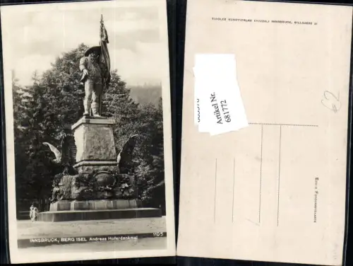 681772 Innsbruck Berg Isel Andreas Hofer Denkmal