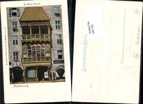 681795 Innsbruck Goldenes Dachl Herzog Friedrich Strasse Gold Applikation