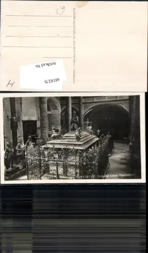 681825 Innsbruck Hofkirche Grabmal Sarg Kaiser Maximilian