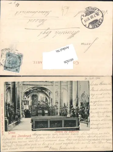 681826 Gruss aus Innsbruck Hofkirche 1900