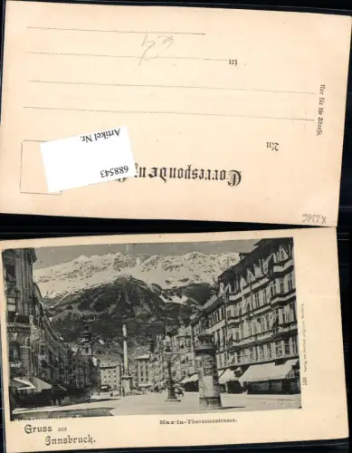 688543 Gruss aus Innsbruck Maria Theresienstraße pub Fritz Gratl 536