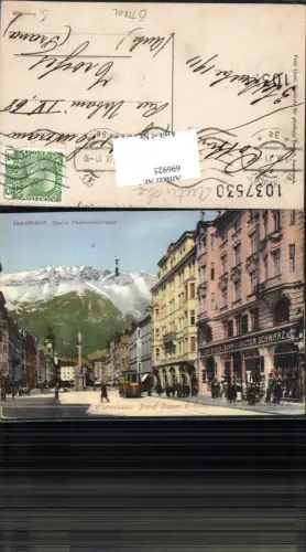 696925 Innsbruck Maria Theresienstraße Warenhaus Josef Bauer Victor Schwarz